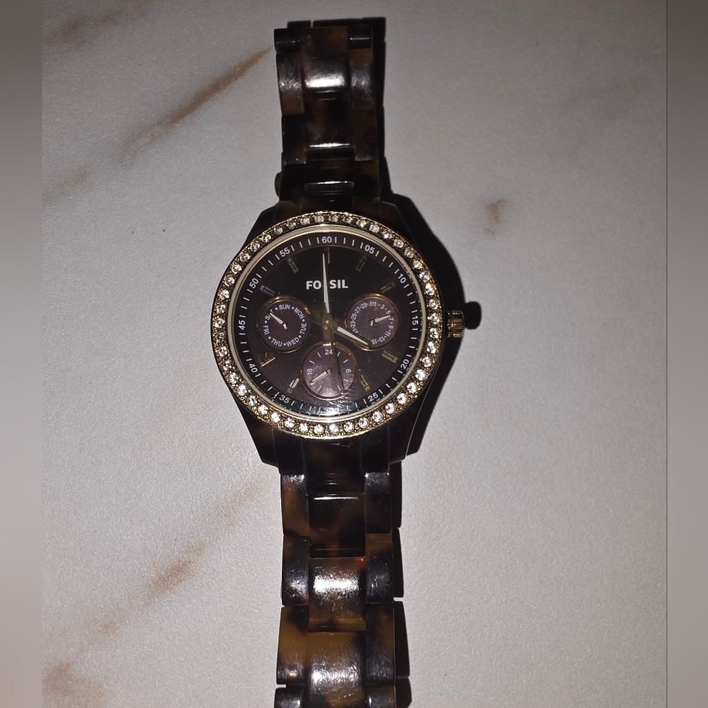 Fossil Black and Gold Watch